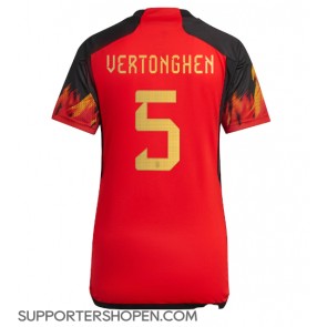 Belgien Jan Vertonghen #5 Hemma Matchtröja Dam VM 2022 Kortärmad